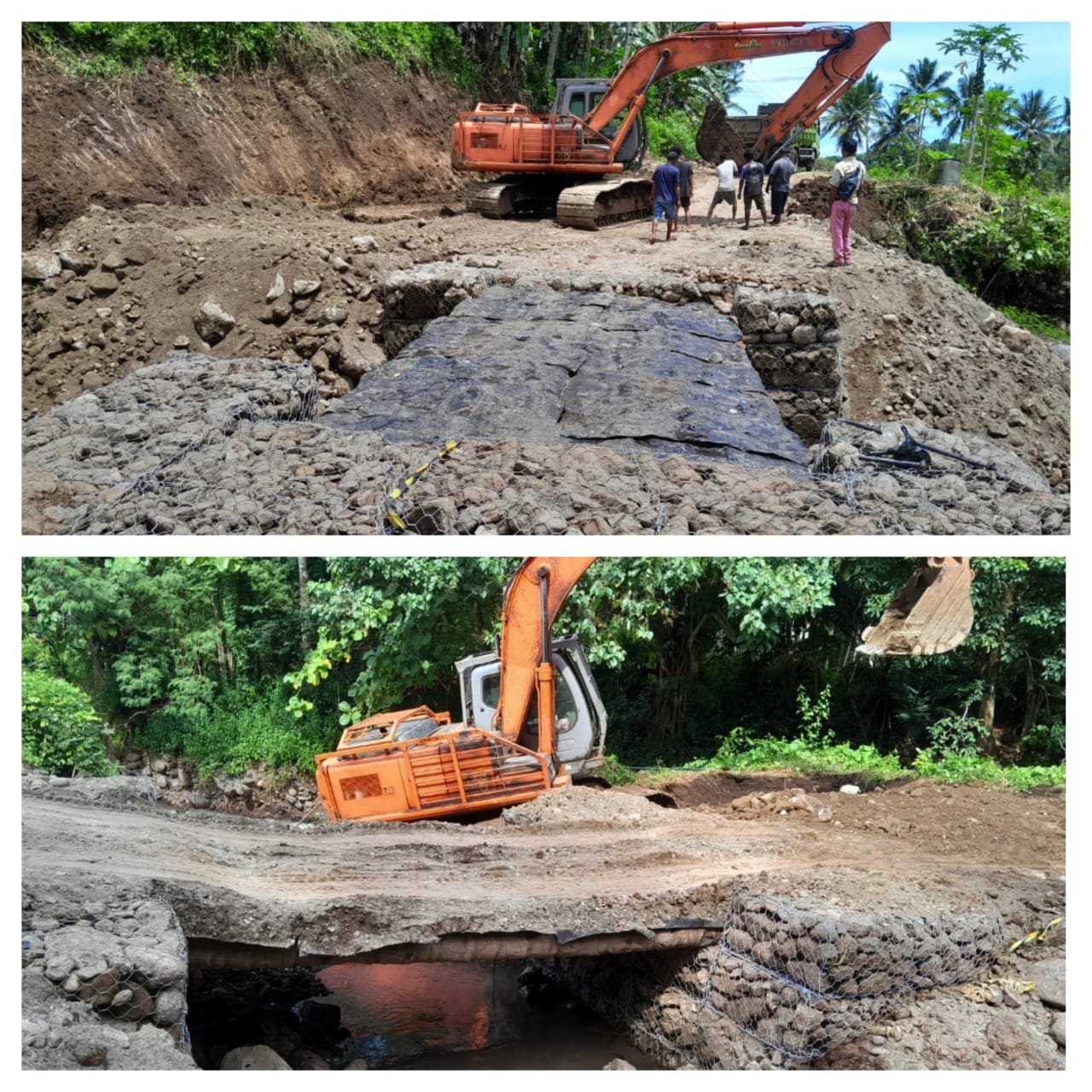 Jalur Putus Di Adonara Tengah Kini Sudah Bisa Dilalui Kendaraan Roda