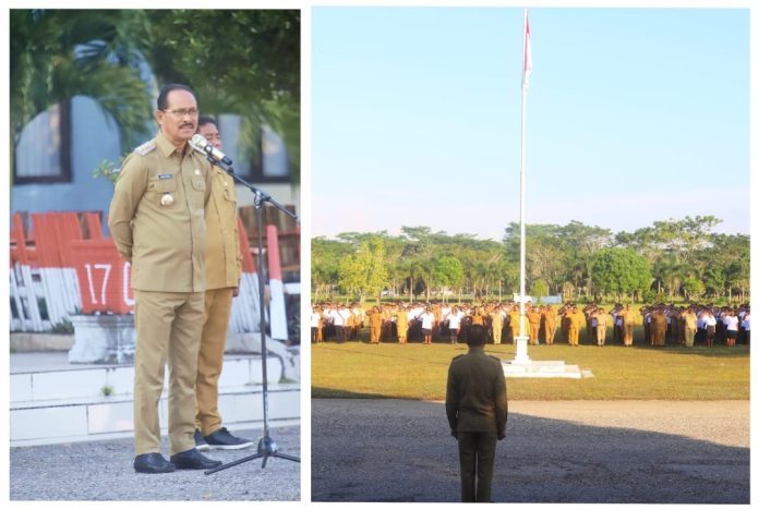 Bupati Paulus Pimpin Apel